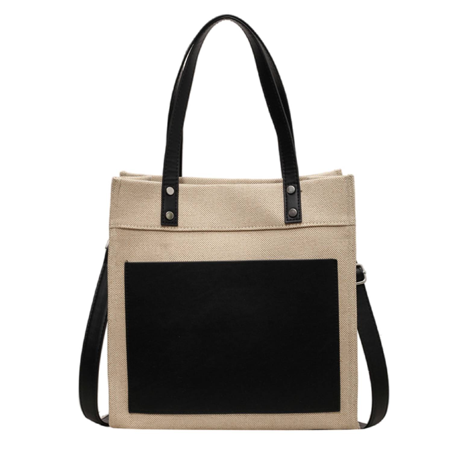 Canvas Tote Bag Minimalist Clash of Colors Customized, custom tote bag with logo imprint 3