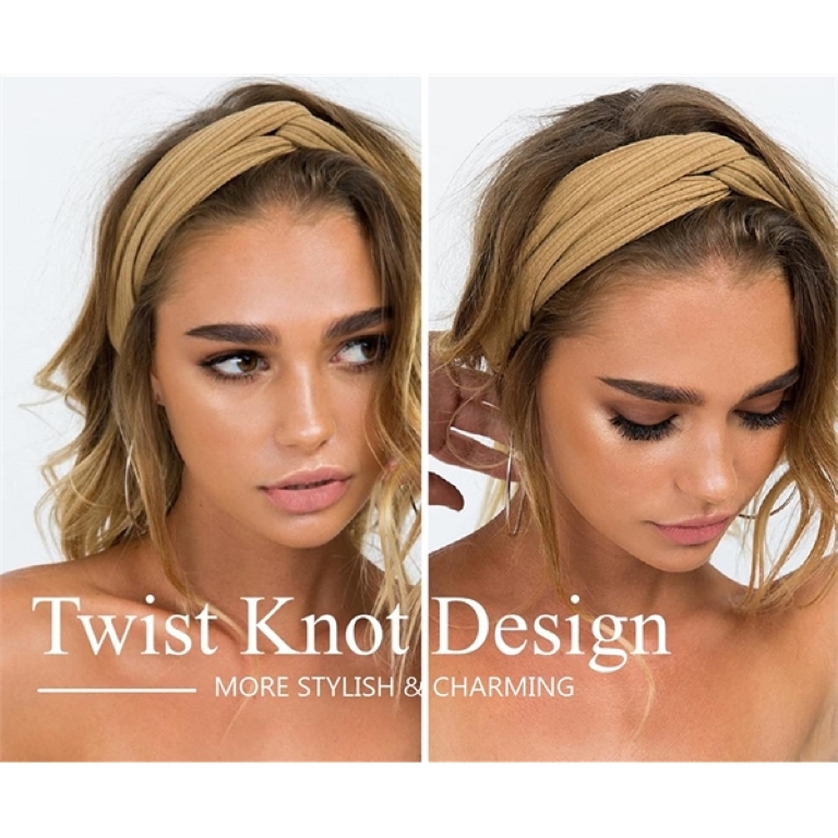 Women Twist Knotted Boho Stretchy Hair Bands 3
