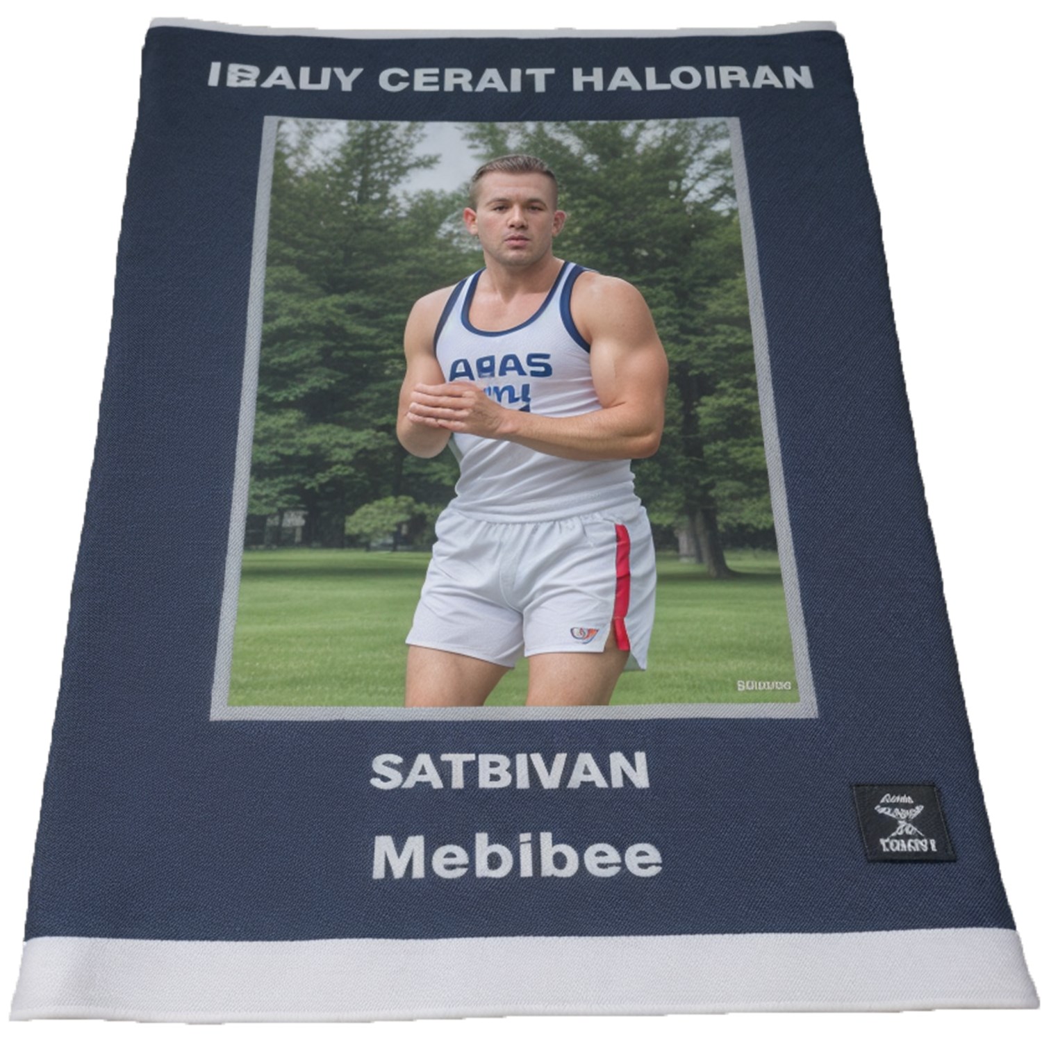 11" x 18" Sublimated Serged Hem Microfiber Rally Towel 1