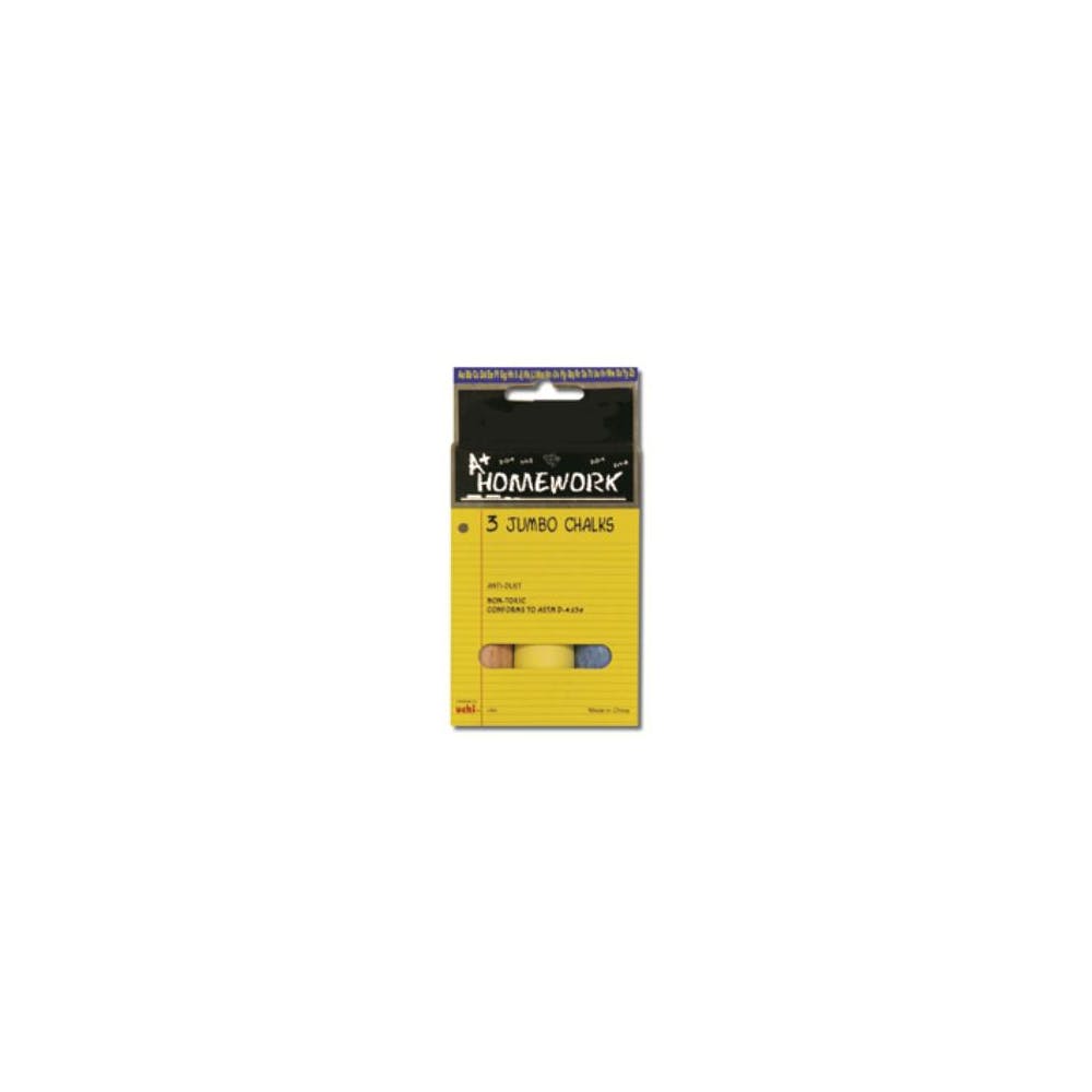 Jumbo Chalk - 3 Count Assorted Colors 2