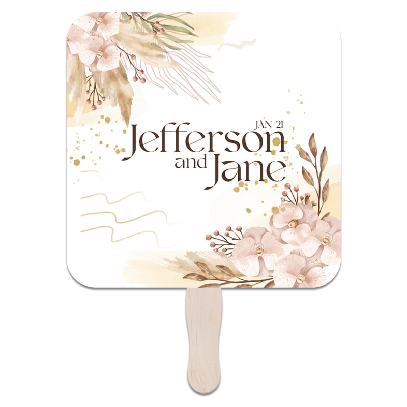Rounded Square Hand Fans 8