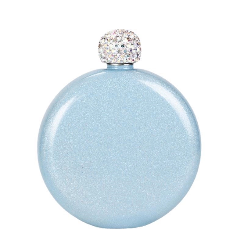 Booze Shot Flask for Women-AB Crystal Lid 4