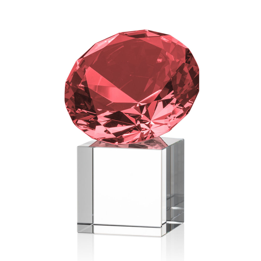 Gemstone Award on Cube - Ruby 23