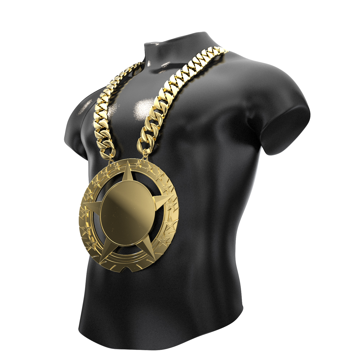 Express Vibraprint® Super Star Champ Chain Medal w/ Plastic Chain 9