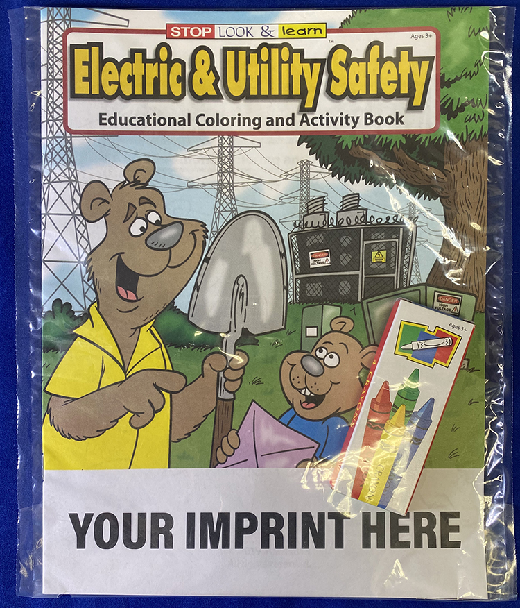 COLORING SET - Electric and Utility Safety Coloring Book Fun Pack 2