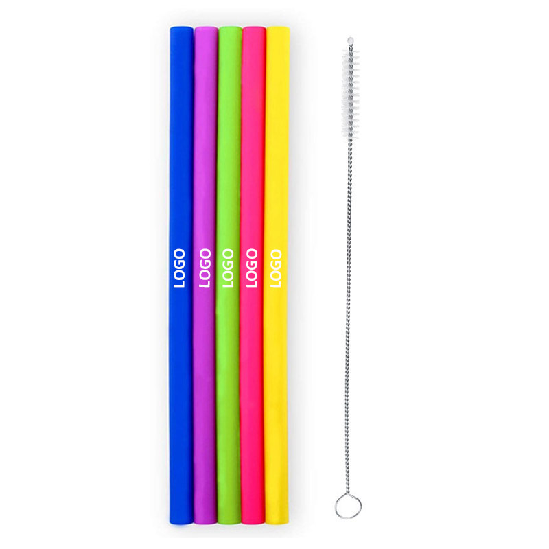 Reusable Silicone Straw With Brush 2