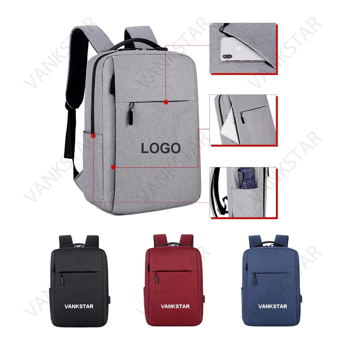 Laptop Backpack With Usb Charging Port 4