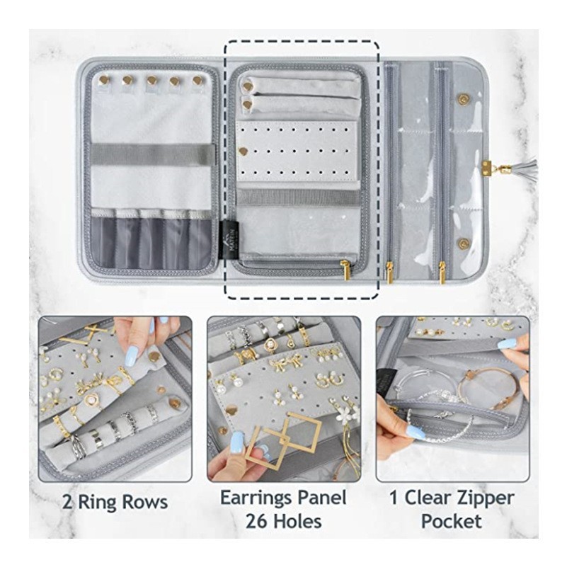 Jewelry Organizer Roll Bag 3
