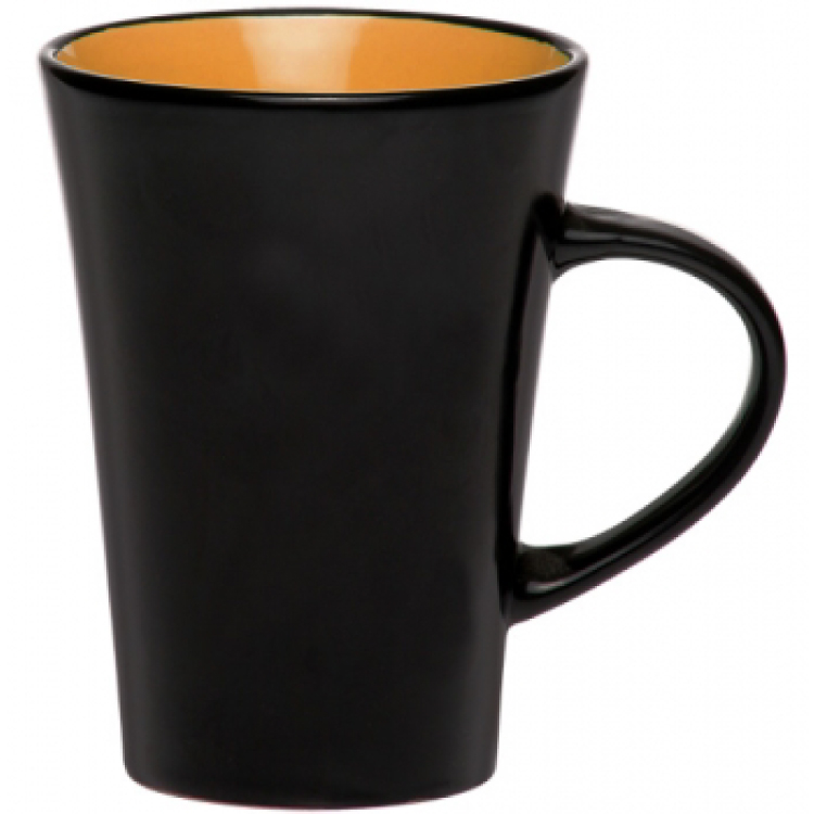 10 oz. Matte Black Finish Mug with Colored Inside 2
