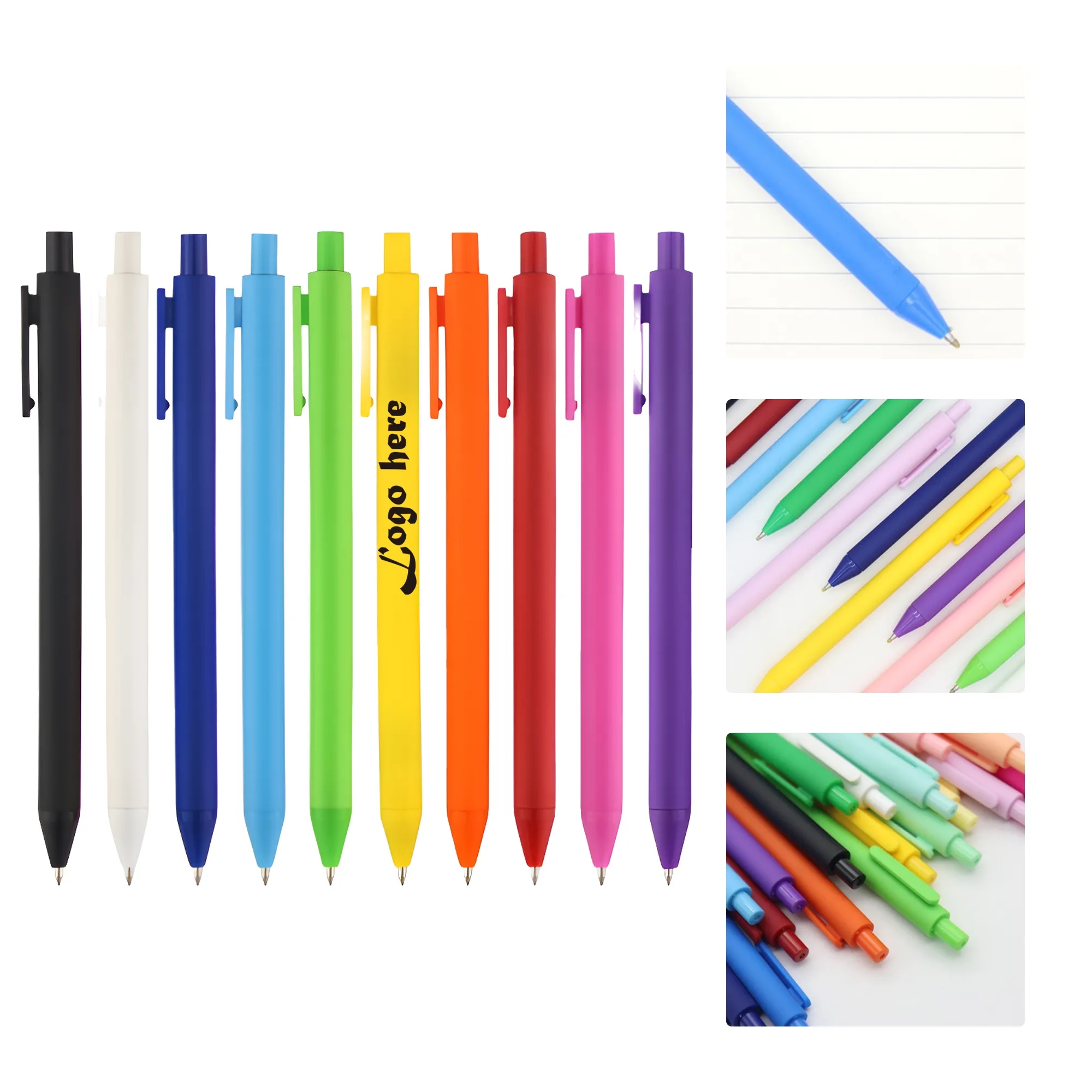 Customizable Macaron Color Click Ballpoint Pen 2