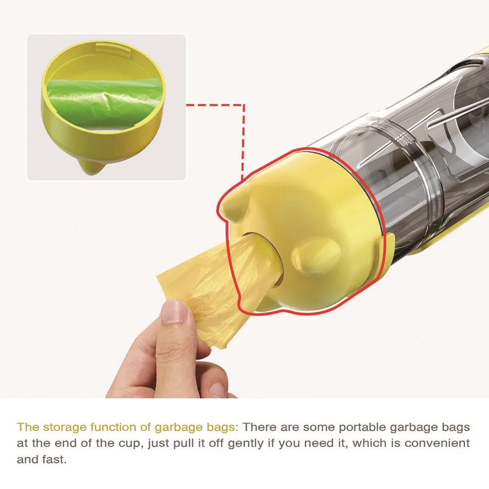4 In 1 pet Water Bottle Poop Bag/Shovel/Drinking/Container 5