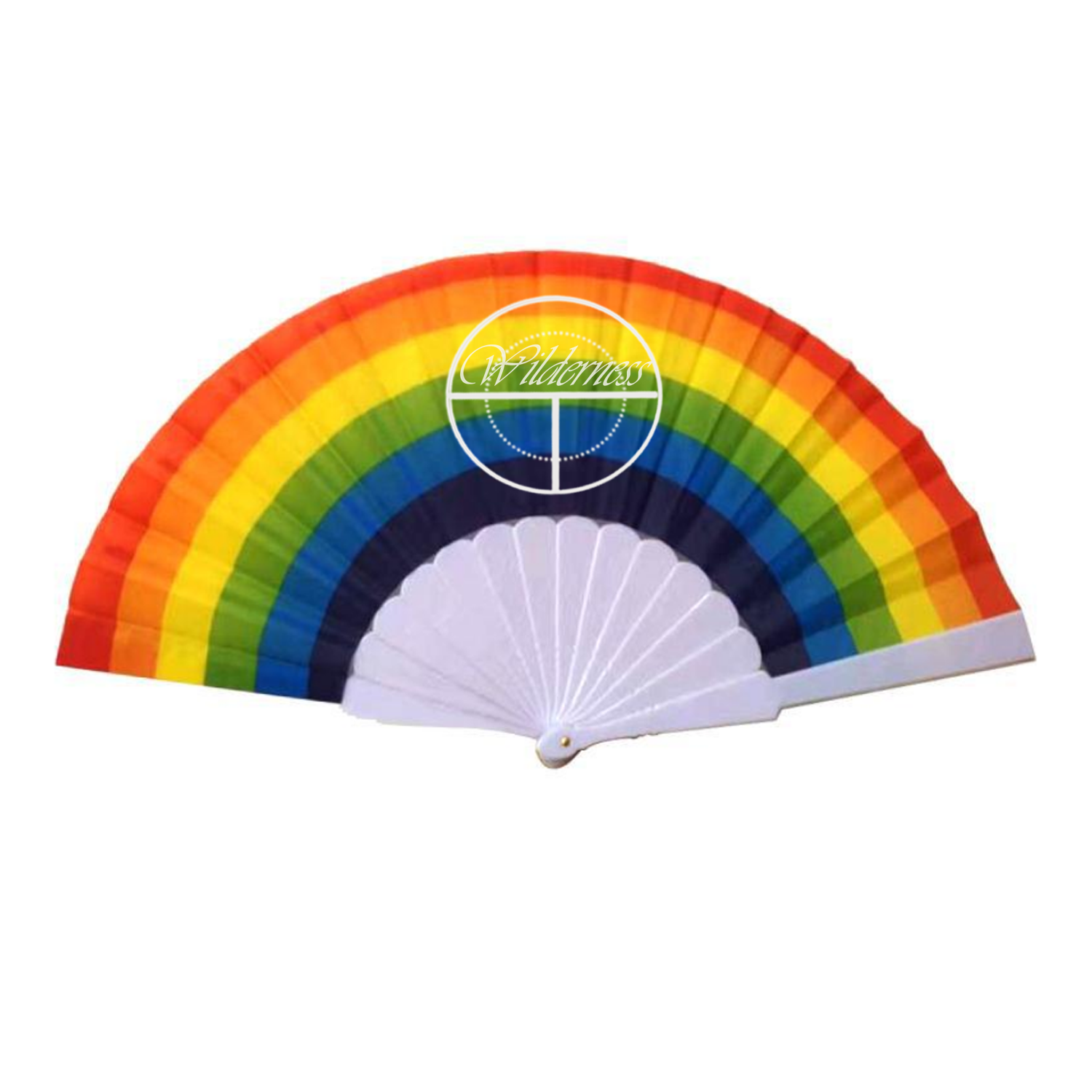 Rainbow Hand Folding Fan 1