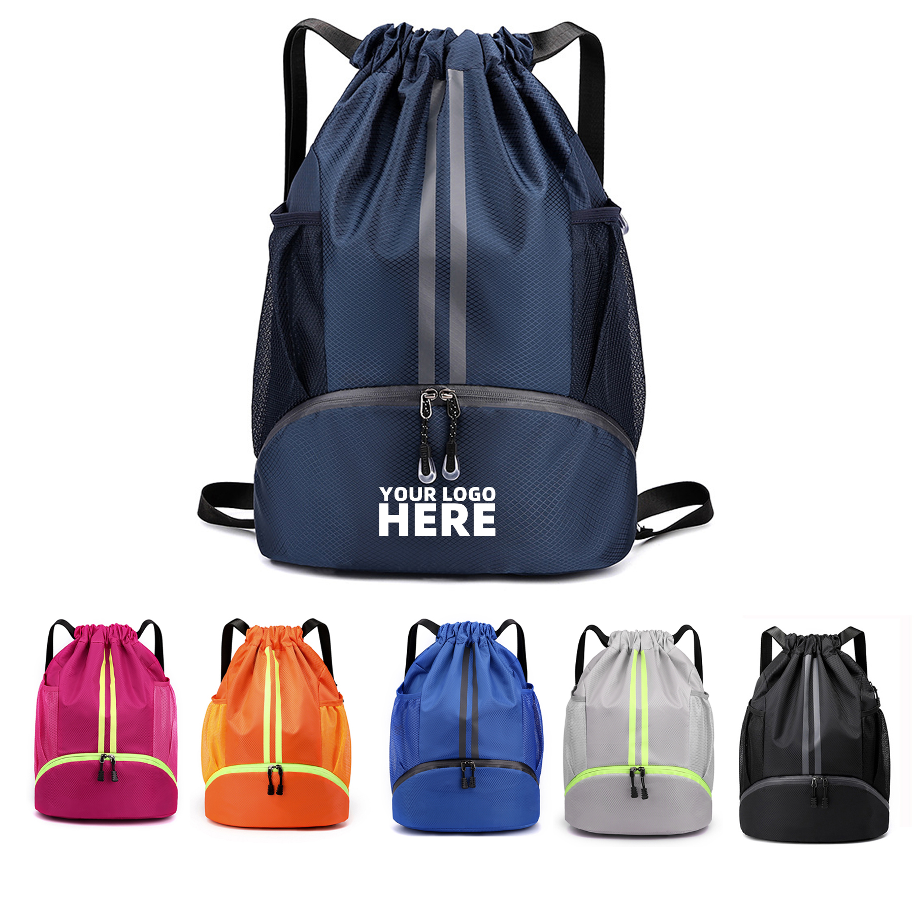 Drawstring Backpack Sports Gym Bag 2