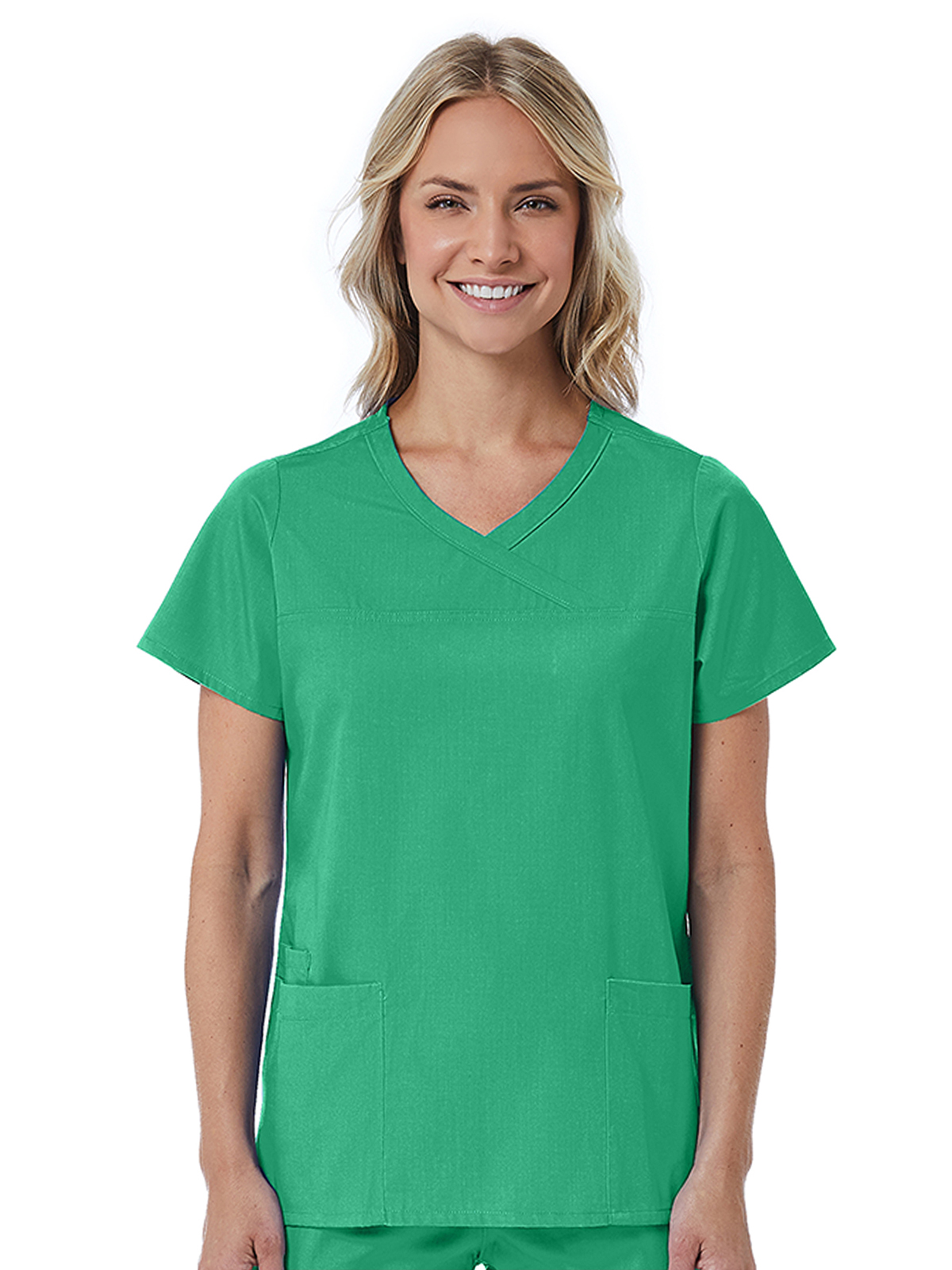 Maevn - Red Panda - Women's Three-Pocket Curved Mock Wrap Top 5