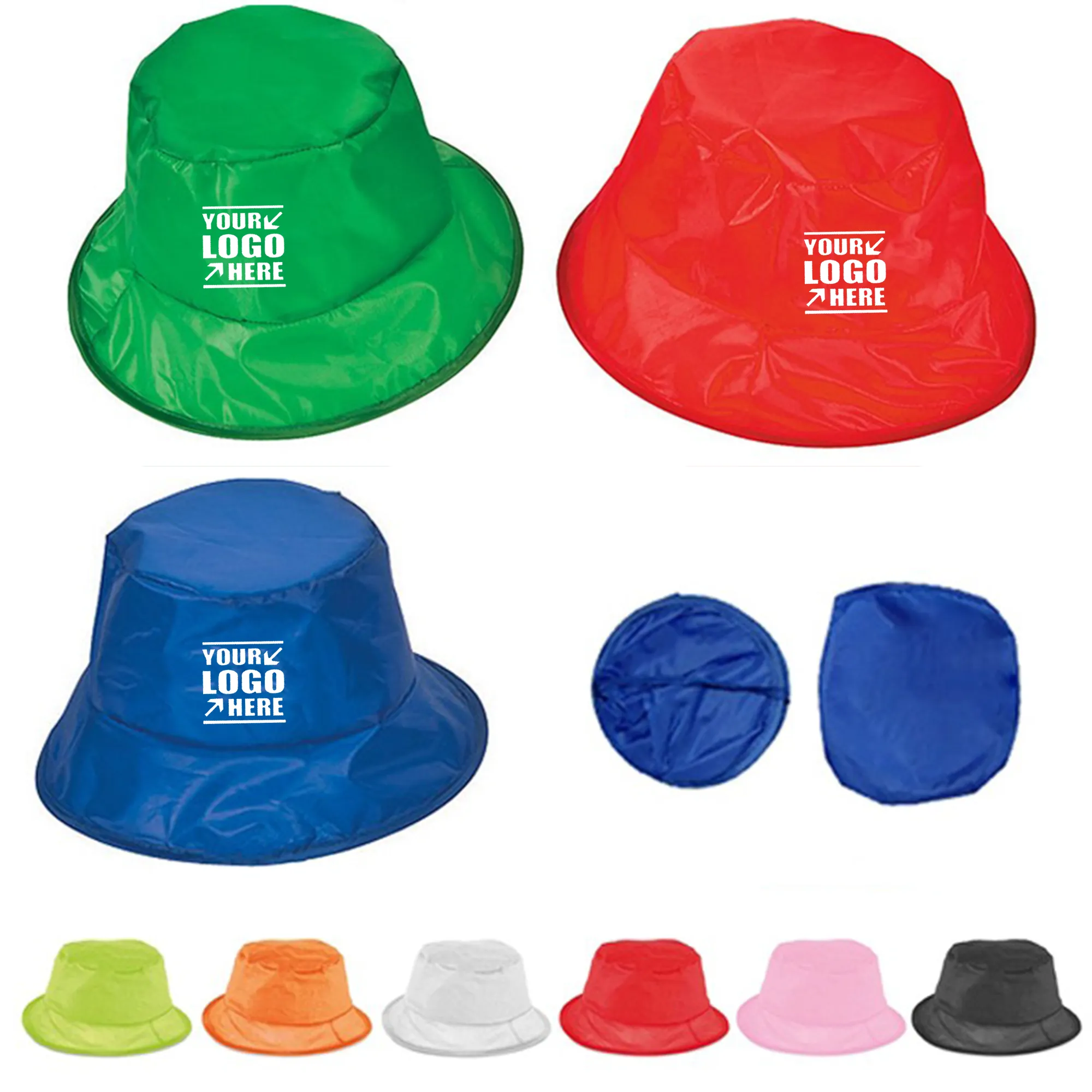 Polyester Folding Fisherman Hat with Pouch
