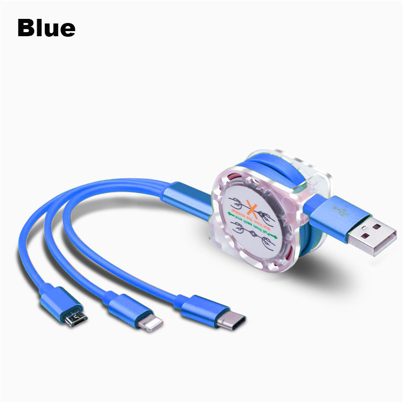 TriFlex Retractable 3-in-1 Cable 18