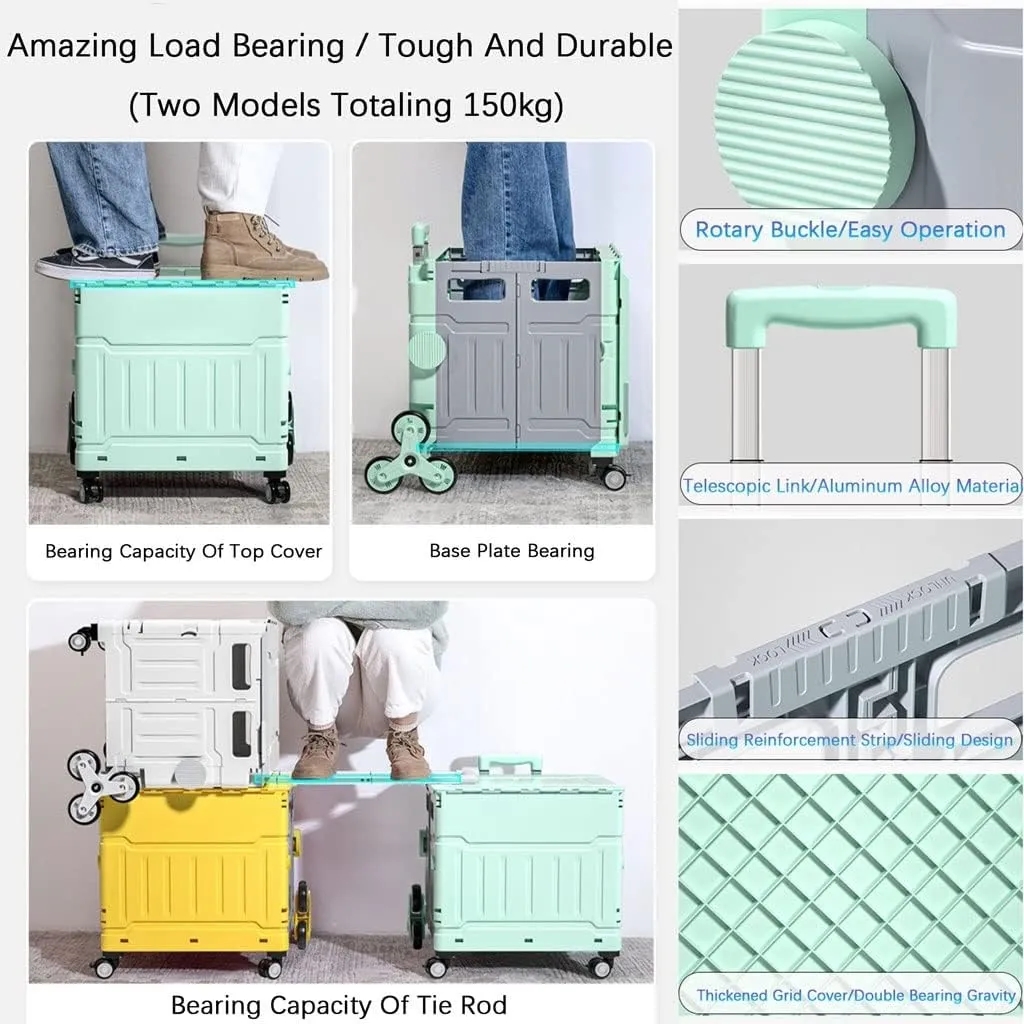 Folding Quik HandCart/Collapsible Rolling Crate 3
