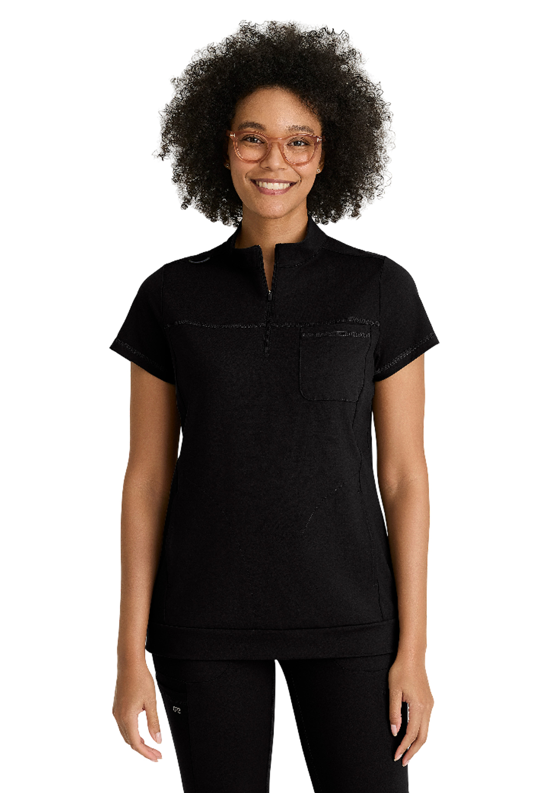 Barco One Performance Knit - Women's Three-Pocket Mock Neck Vigor Scrub Top 7