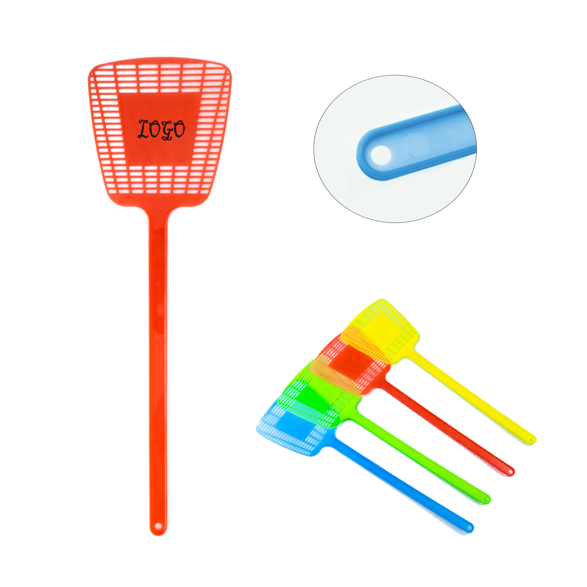 Plastic Lightweight Long Handled Fly Swatter 1