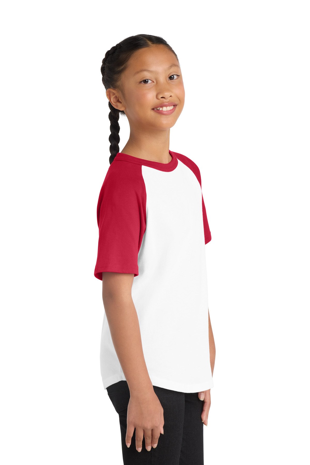 Sport-Tek Youth Short Sleeve Colorblock Raglan Jersey. YT201 32