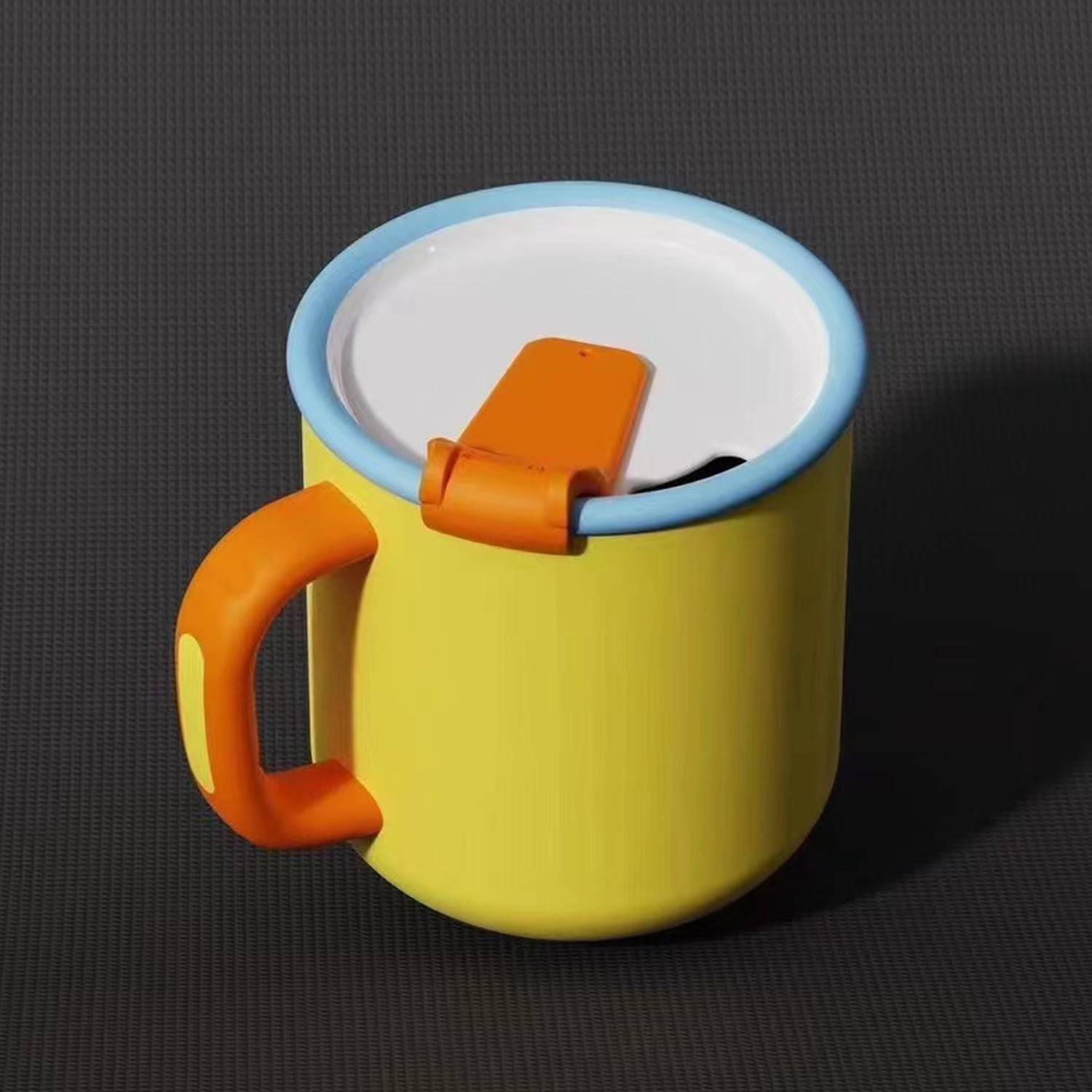 11.8 oz Ceramic Mug with Lid and Handle 7