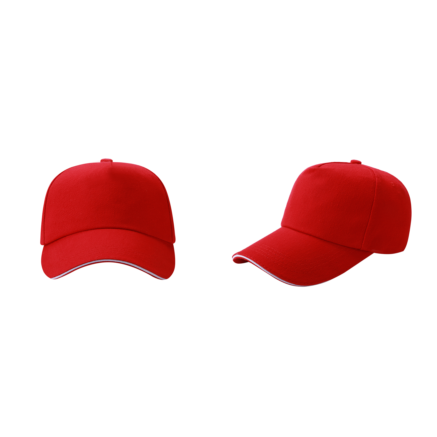 Stock Single-Yarn Drill Cotton 5 Panel Cap w/Double Buckle Back Fastener 3