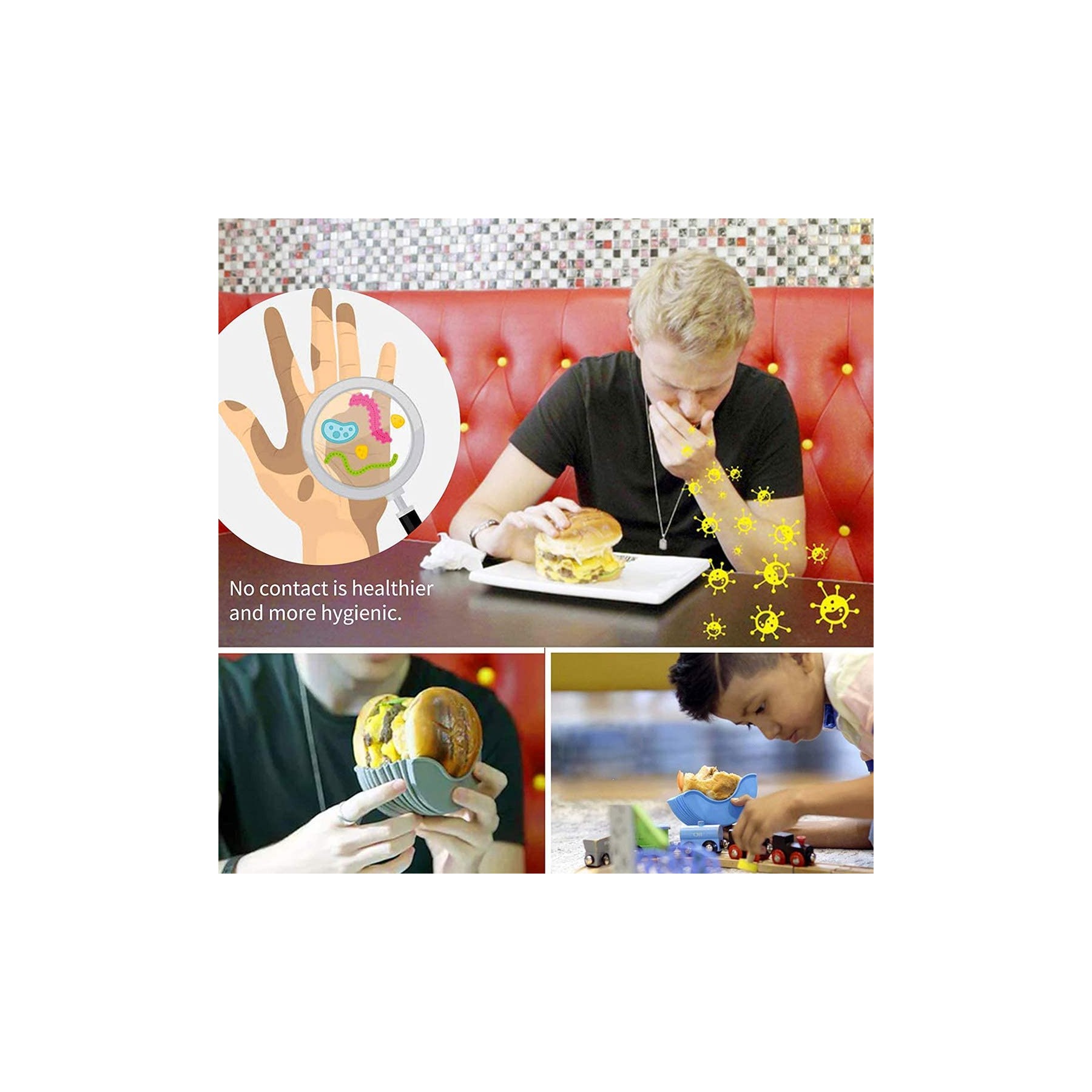 Silicone Adjustable Hamburger Buns Burger Holder 3
