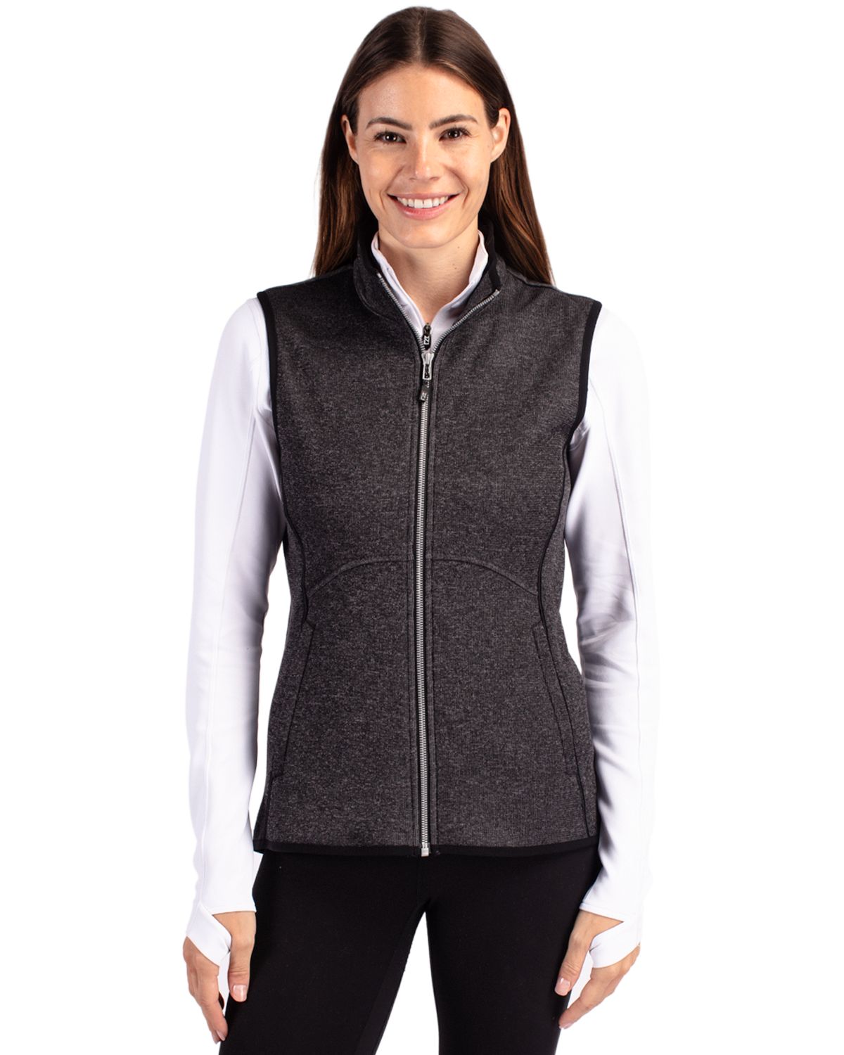 Mainsail Sweater Knit Womens Full Zip Vest