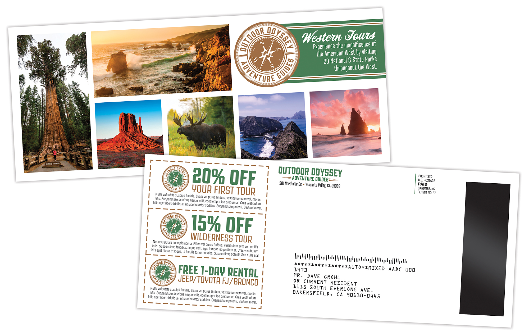 UV-Coated (1S) Card/Postcard with Magnet Strip - 3.5x8.5 - 10 pt. 2