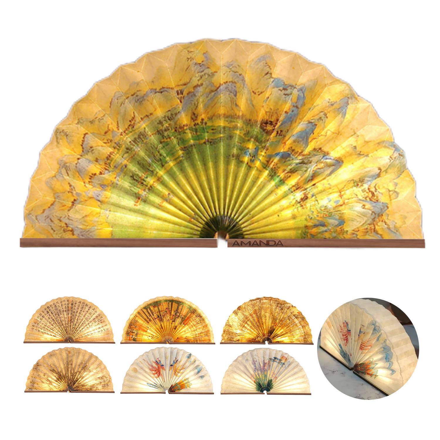 Exotic LED Fan Shape Folding Portable Accordio Light Lamp 15