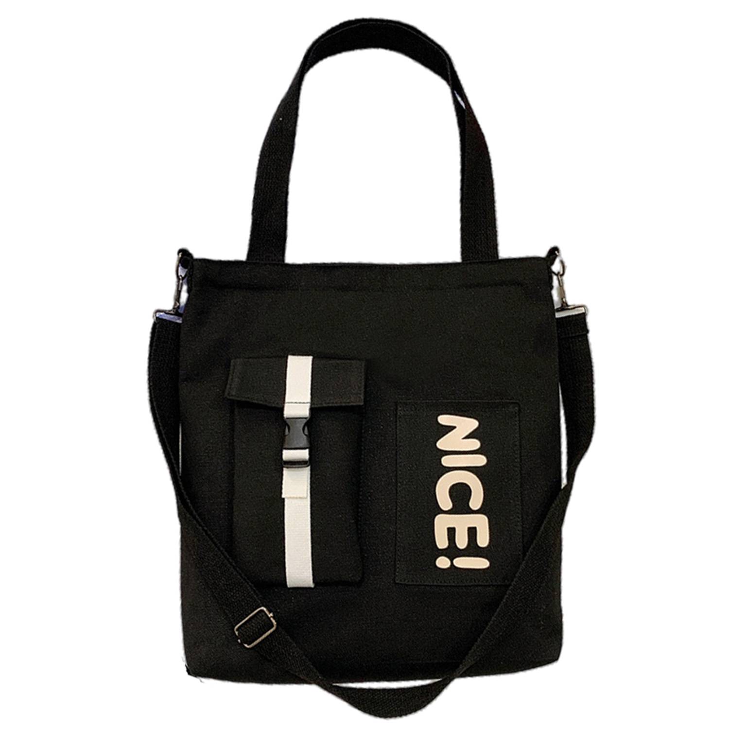 Canvas Tote Crossbody Bag for Students 5