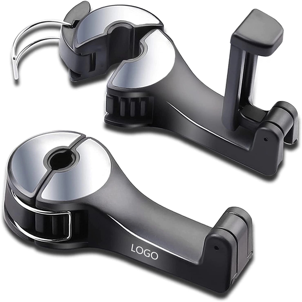 Car Headrest Hidden Hook with Phone Holder 2