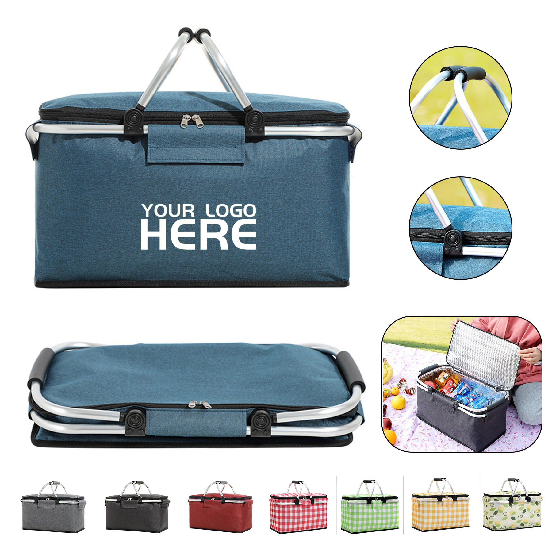 Picnic Basket Cooler Grocery Bag 2