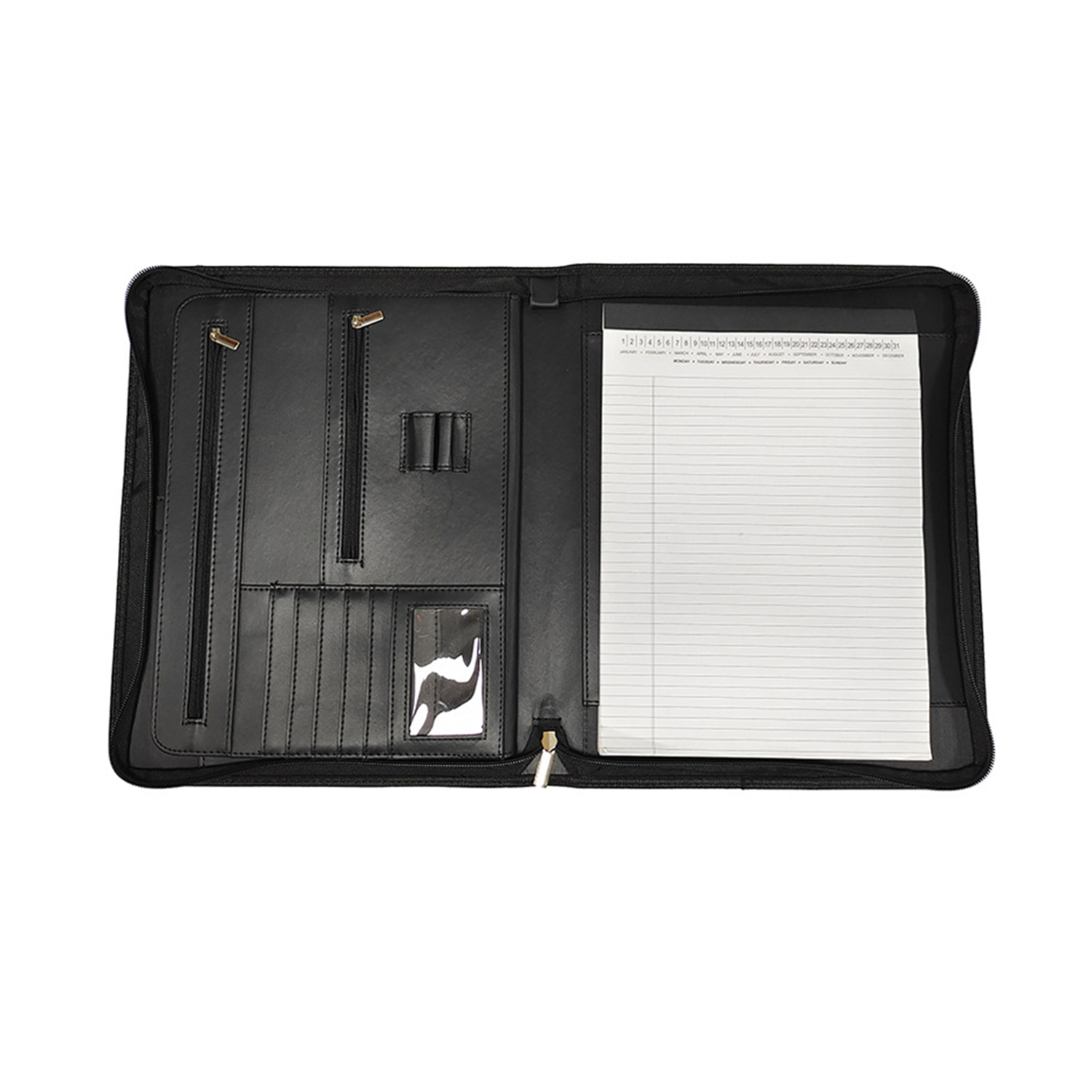 Multifunctional Leather Zipper Business Folder 6