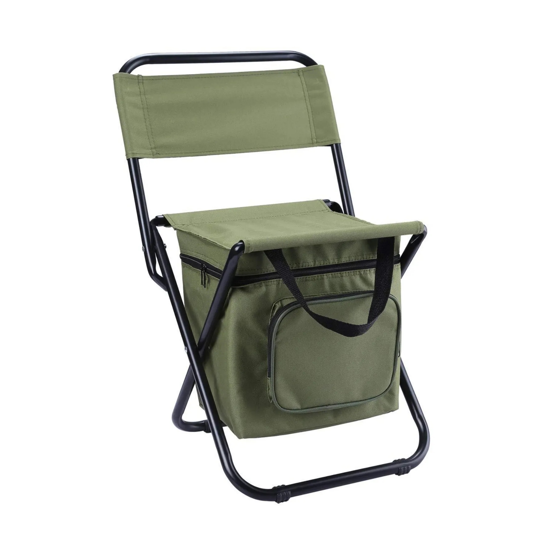 Portable Backrest Folding Chair With Cooler Bag 6