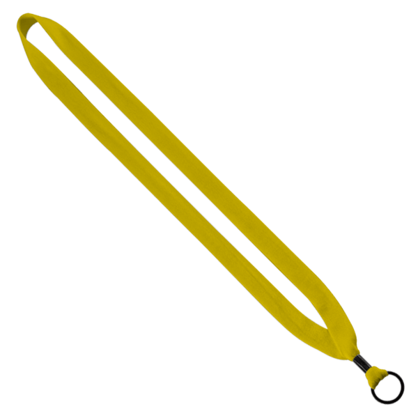 3/4" Cotton Lanyard with Metal Crimp & Split-Ring 68