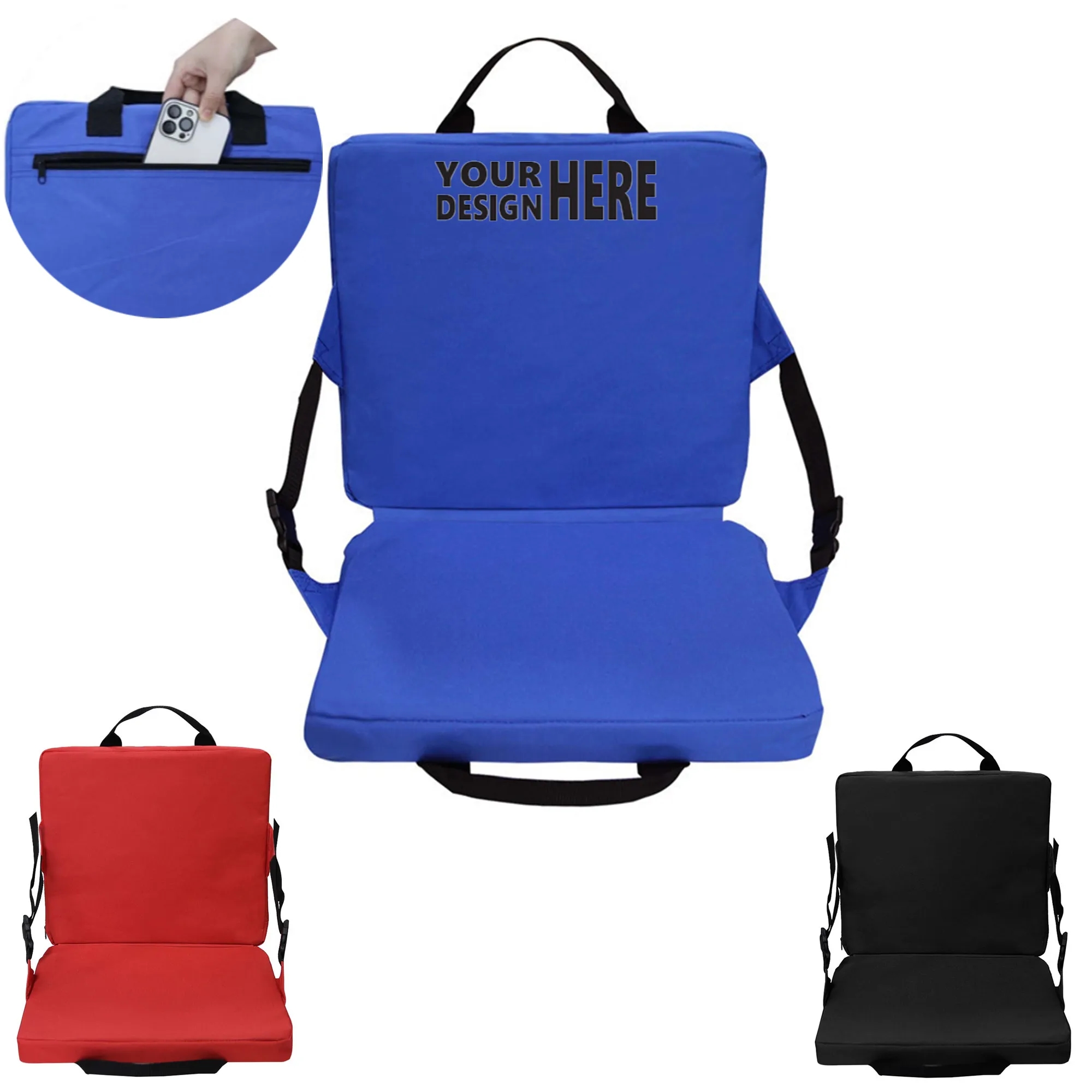 MOQ10 600D Oxford Cloth Outdoor Folding Stadium Seat 2
