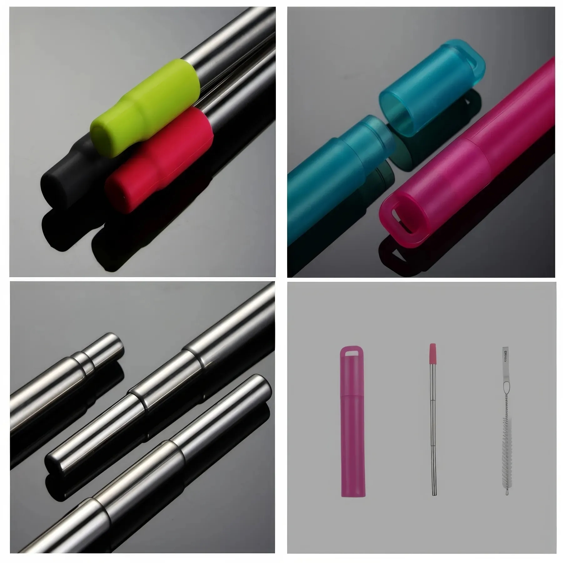 304 Telescopic Straw Silicone Tip Plastic Storage Box 4
