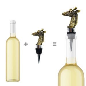 Elegant Giraffe Design Alloy Wine Stopper 10