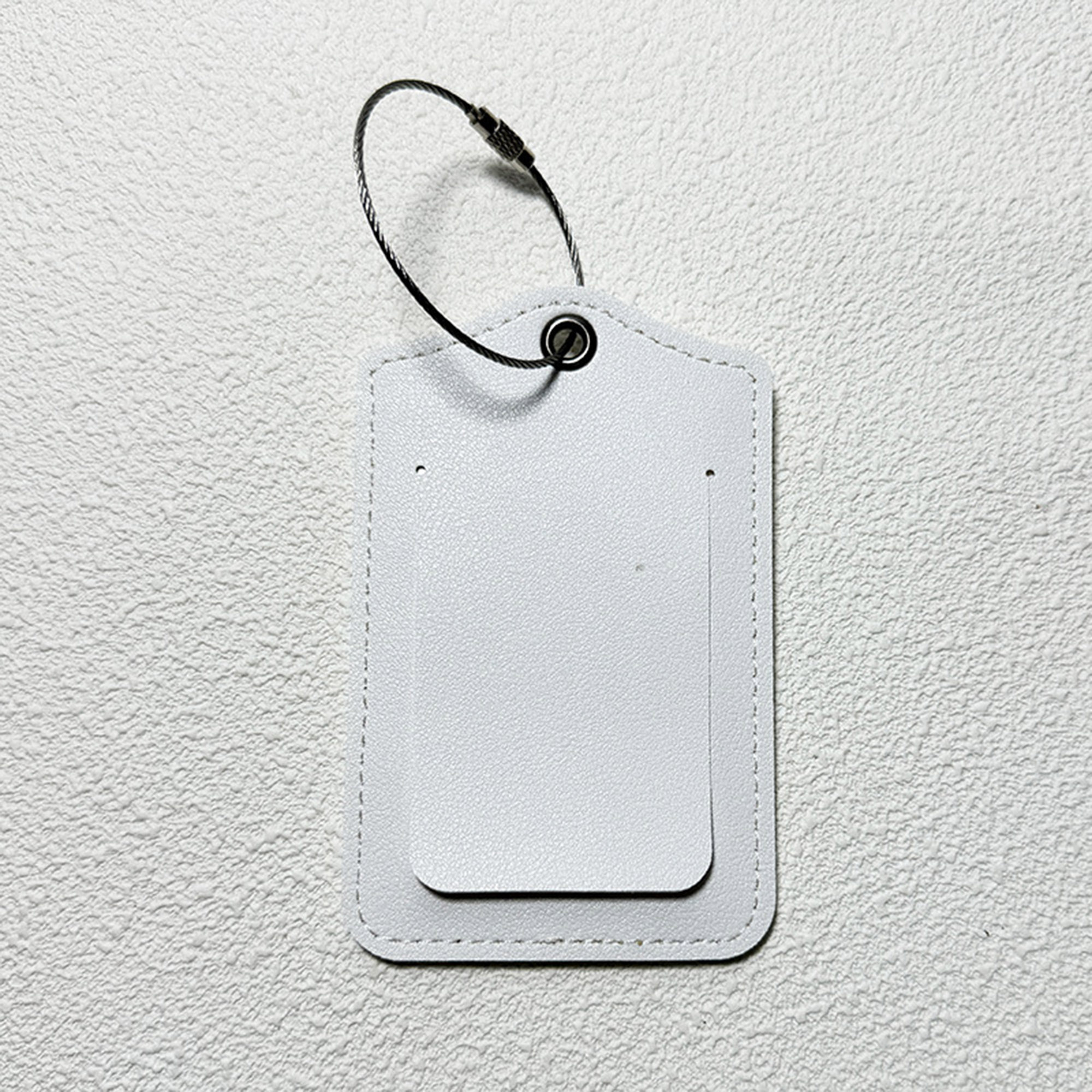 Premium PU Leather Luggage Tags with Stainless Steel Loop 9