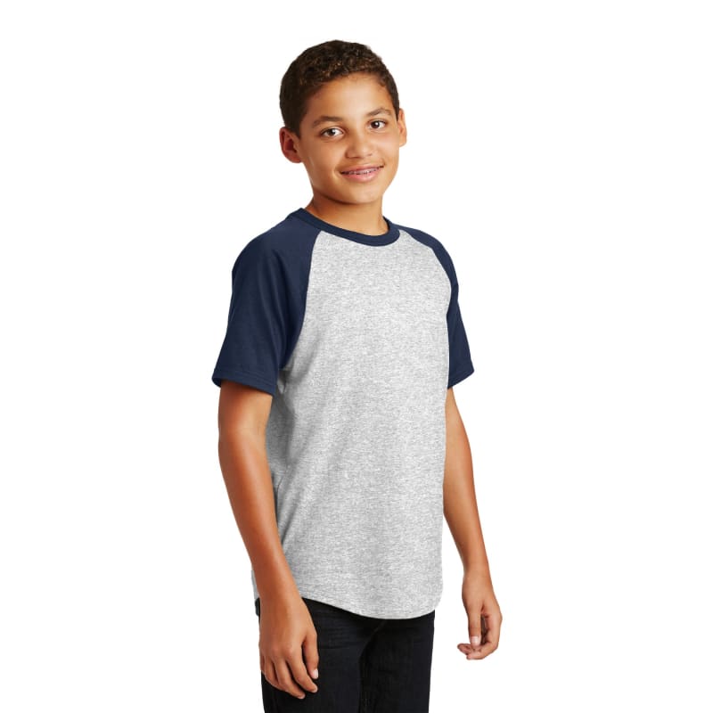 Sport-Tek Youth Short Sleeve Colorblock Raglan Jersey. 3