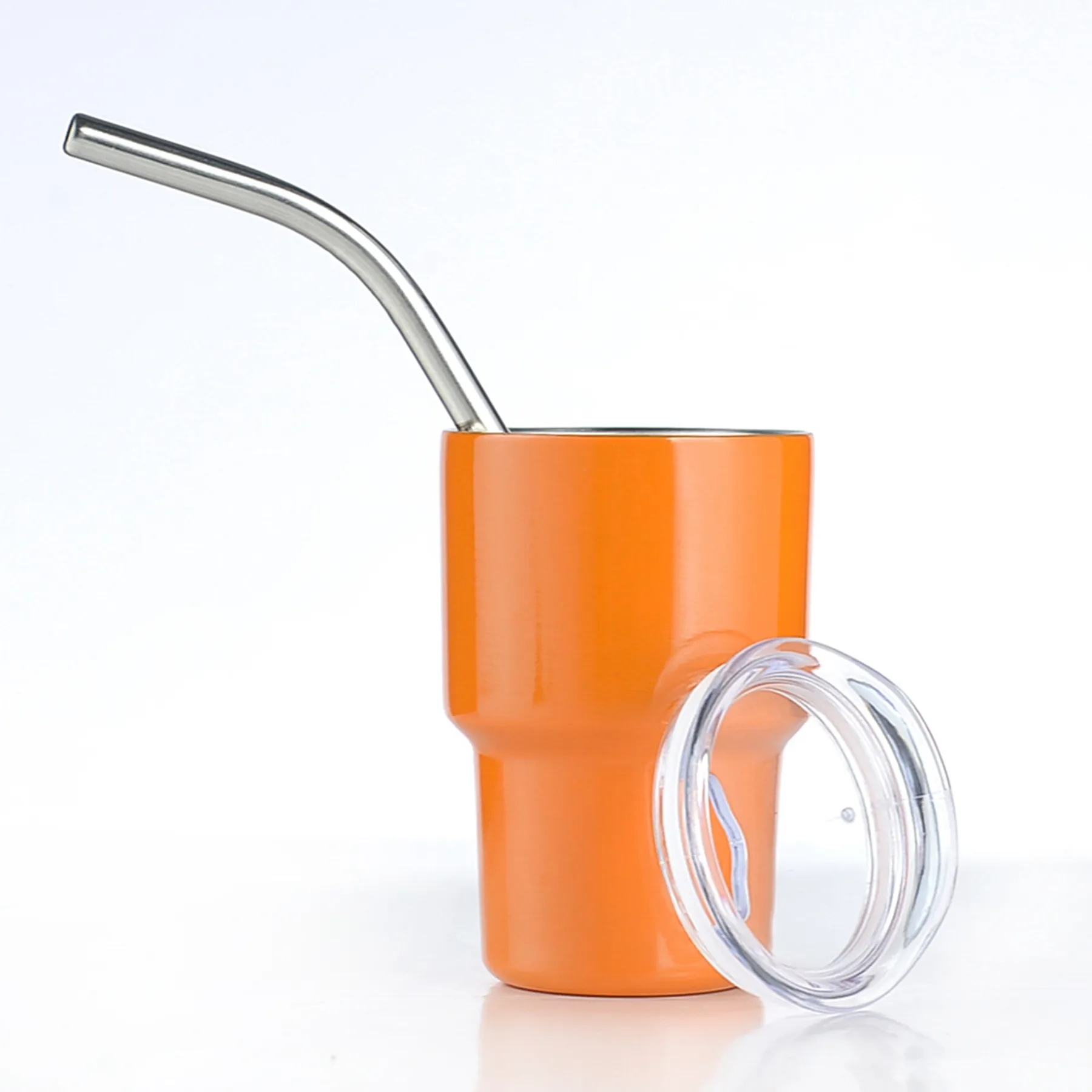 3 Oz. Stainless Steel Insulated Mini Shot Tumbler with Straw 7