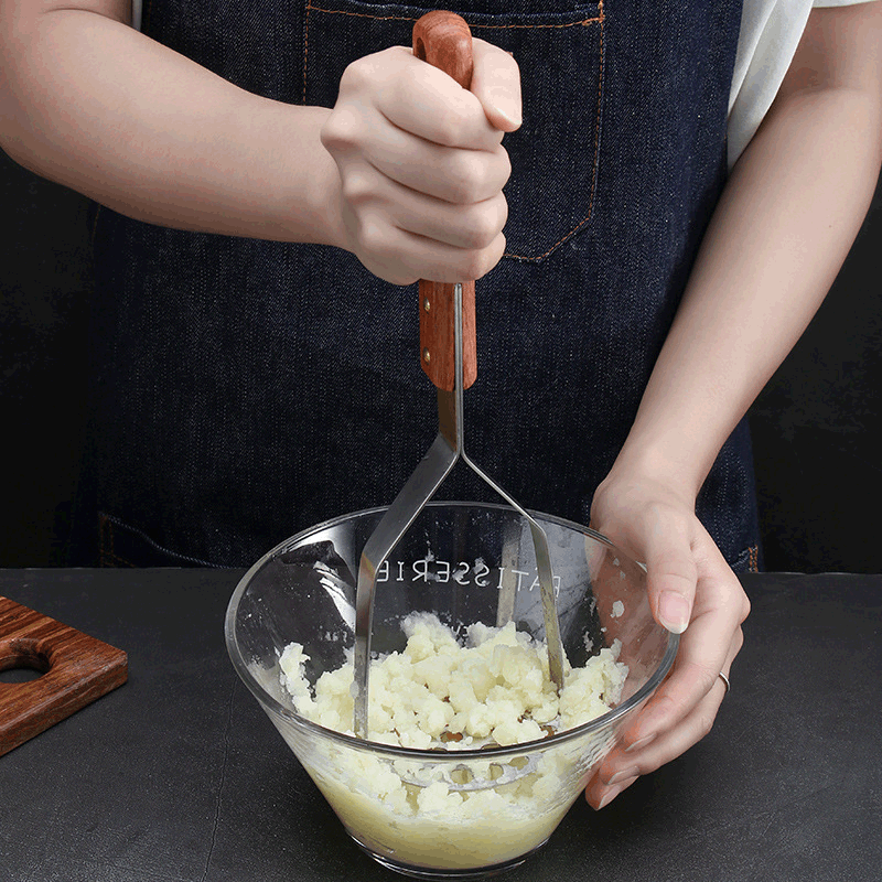 Potato Masher Stainless Steel Heavy Duty Anti-slip Handle 3