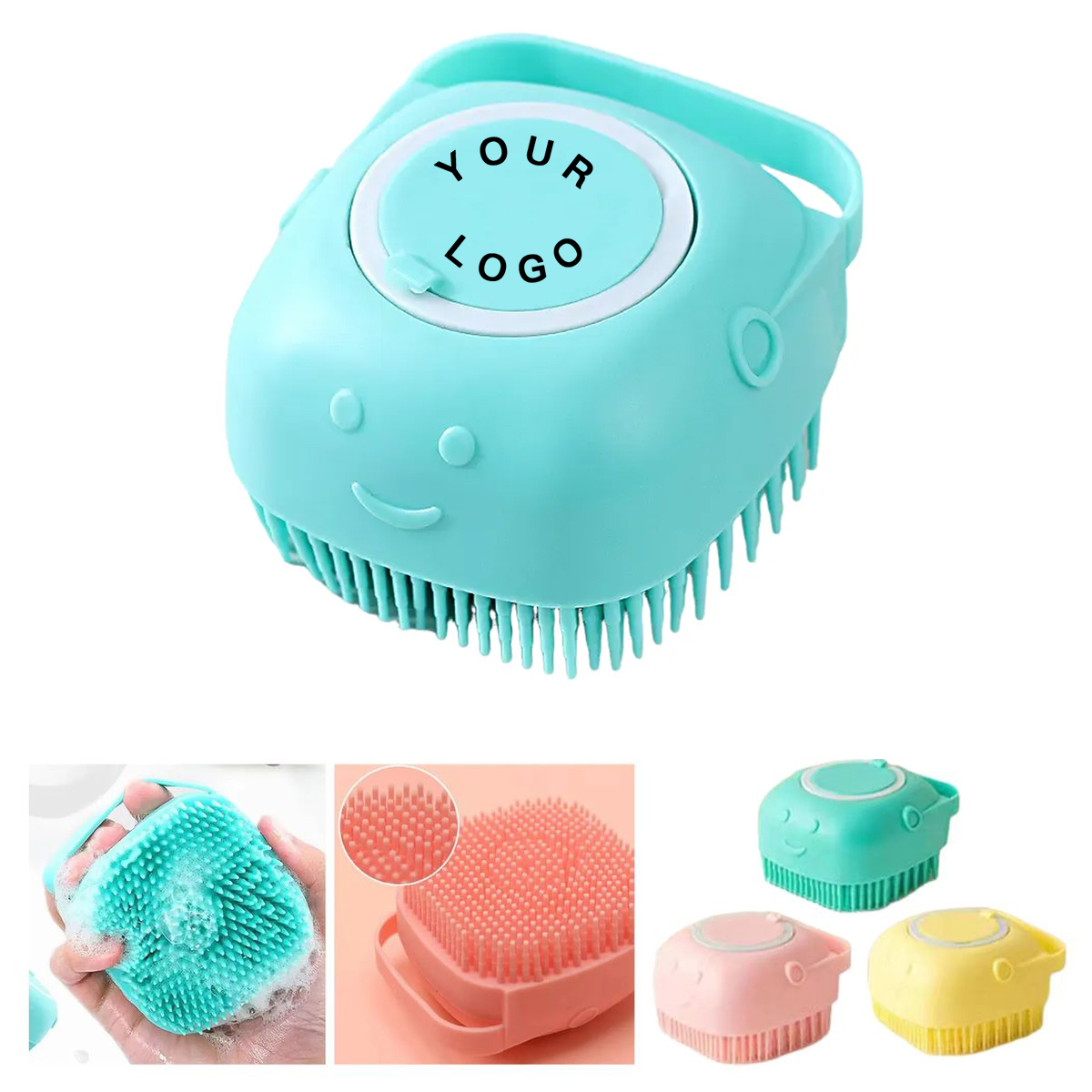 Durable Silicone Pet Grooming Brush for Bathing 2