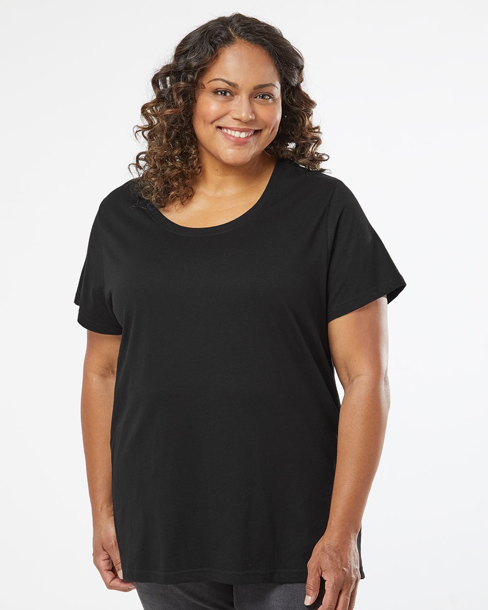 Women's Curvy Collection Fine Jersey Tee - 3816 18