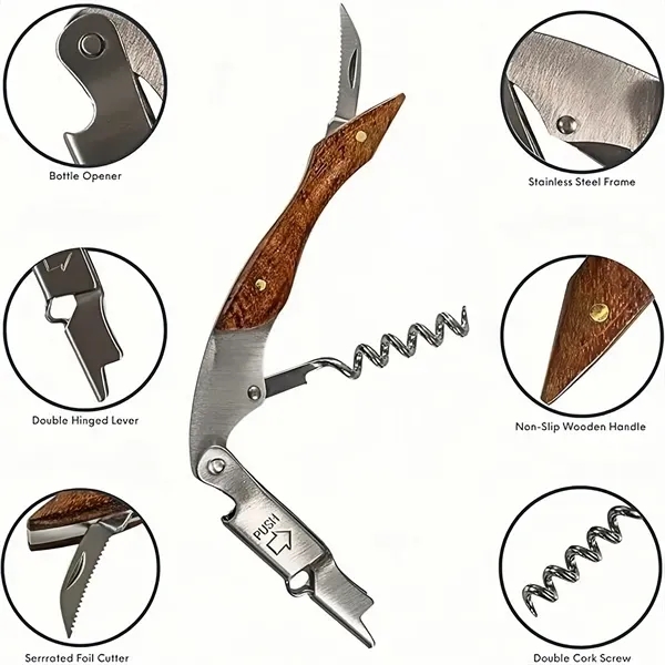 Steel Wine Opener - Ergonomic Corkscrew for Bottles 3