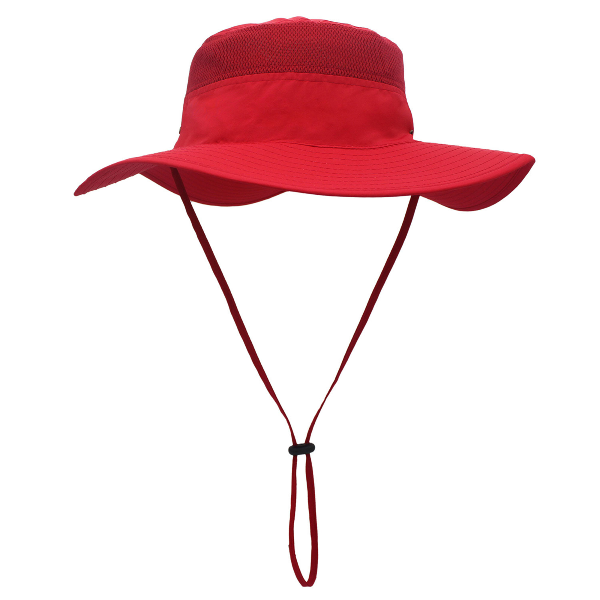 Wide-brimmed Mesh Bucket Hat 2