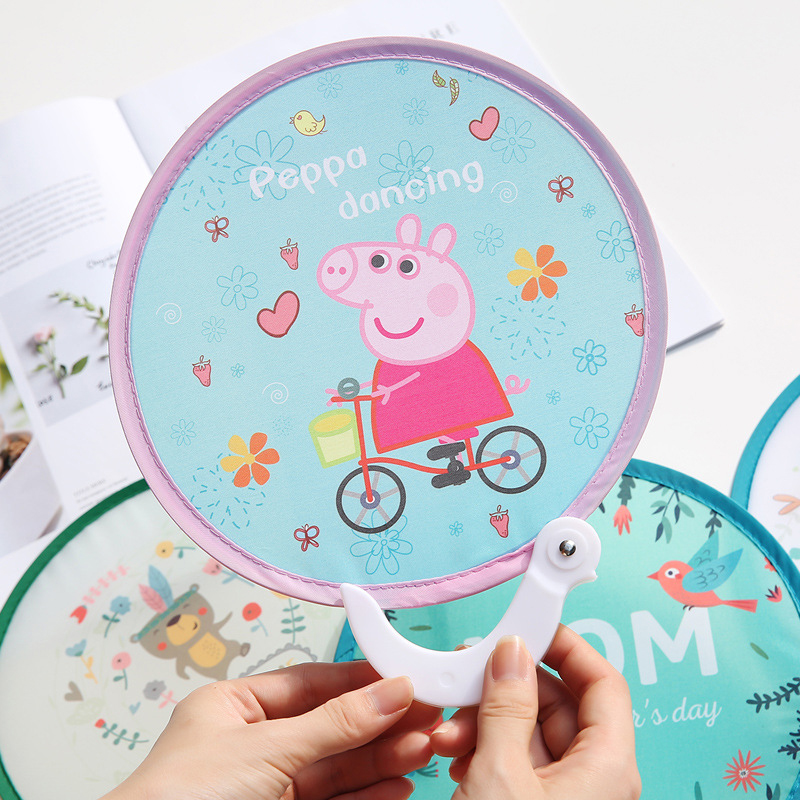 Japanese Style Handheld Round Folding Fan 6