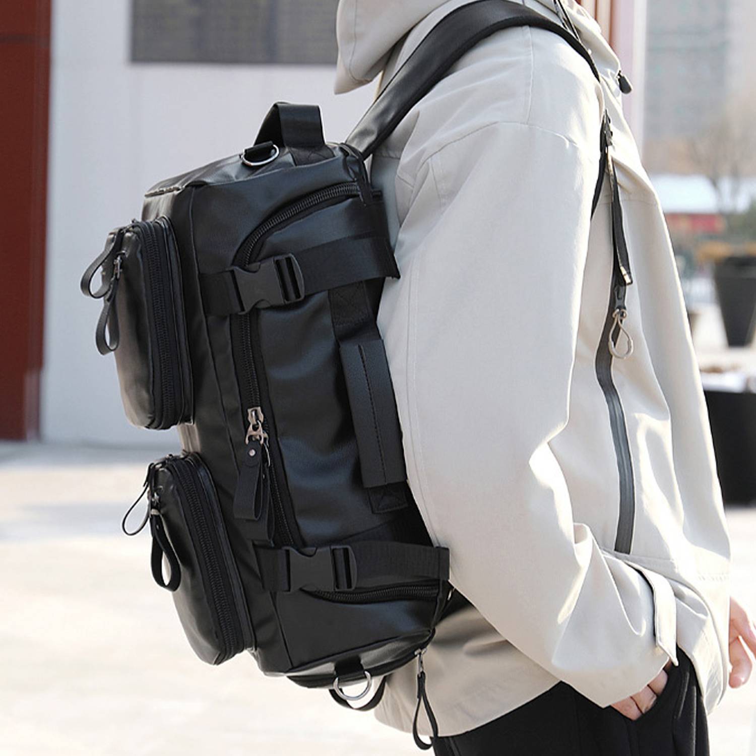PU Leather Travel Backpack 5