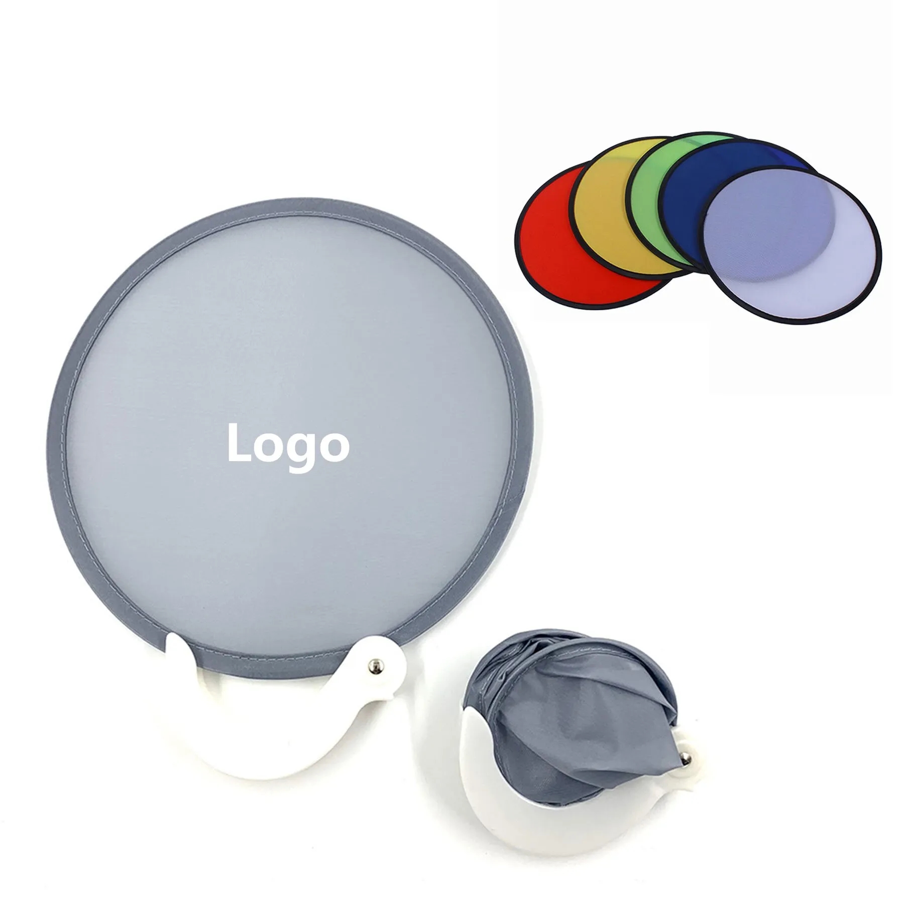 Foldable Nylon Fan With Case 2